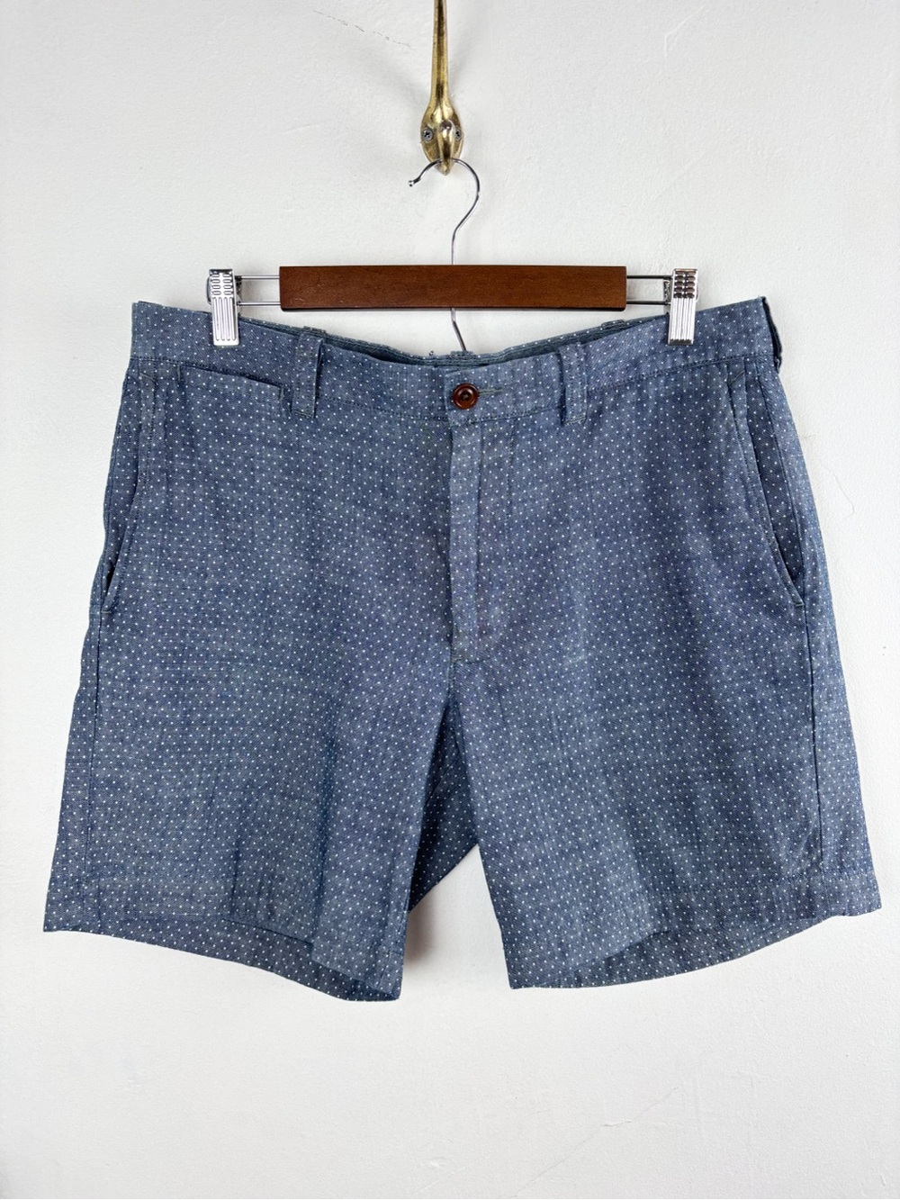 J. Crew Men’s Stanton Blue Cotton Shorts Sz 33